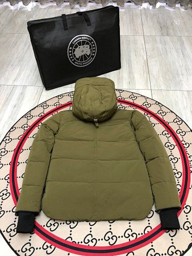 Canada Goose Unisex Hooded Quilted Jacket - Olive Green