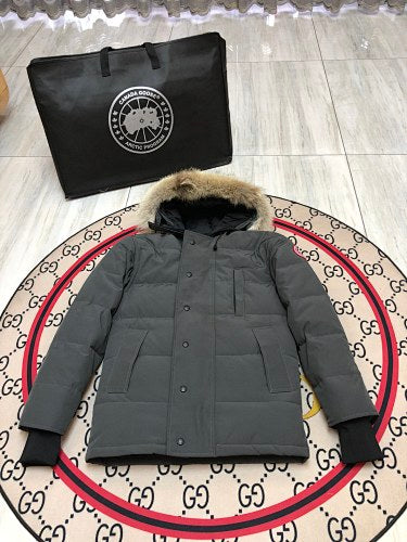 Canada Goose Unisex Hooded Quilted Jacket - Charcoal Grey