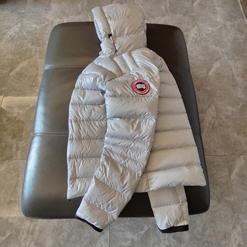 Canada Goose Hooded Quilted Puffer Jacket - Silver