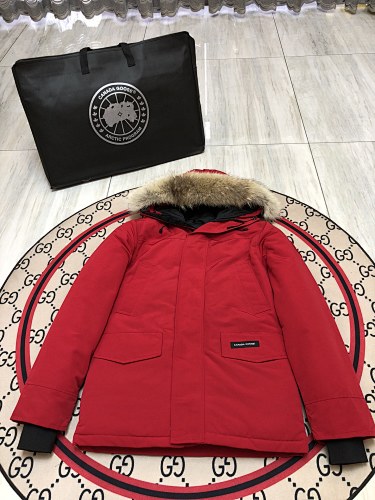 Canada Goose Unisex Hooded Parka - Red