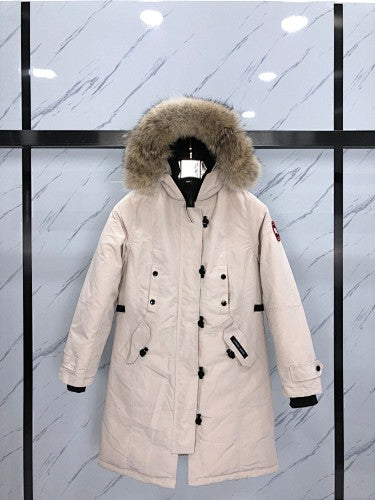 Canada Goose Longline Hooded Parka - Cream