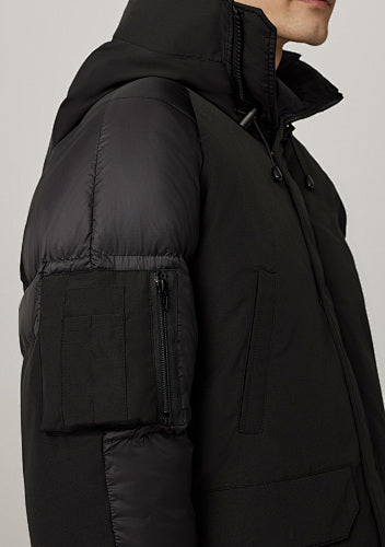 Canada Goose Men's Hooded Hybrid Bomber Jacket - Black