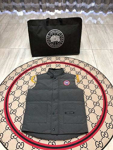 Canada Goose Stand-Collar Quilted Puffer Vest - Charcoal Gray