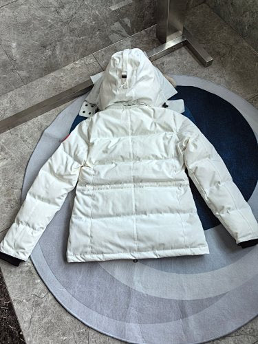 Canada Goose Hooded Quilted Puffer Jacket - White